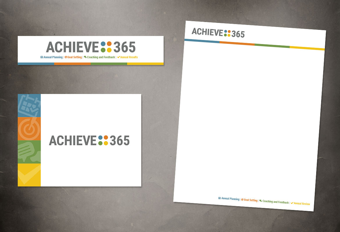 Achieve365 Letterhead, Email Header and Powerpoint template