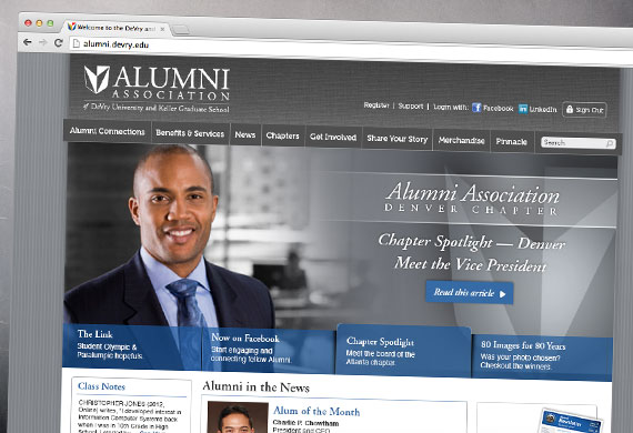 DeVry University Alumni Website Development